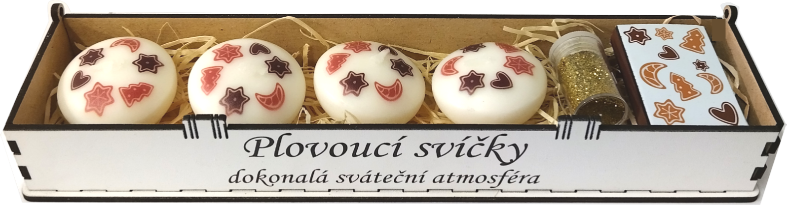 sada plovoucích svíček Vánoce