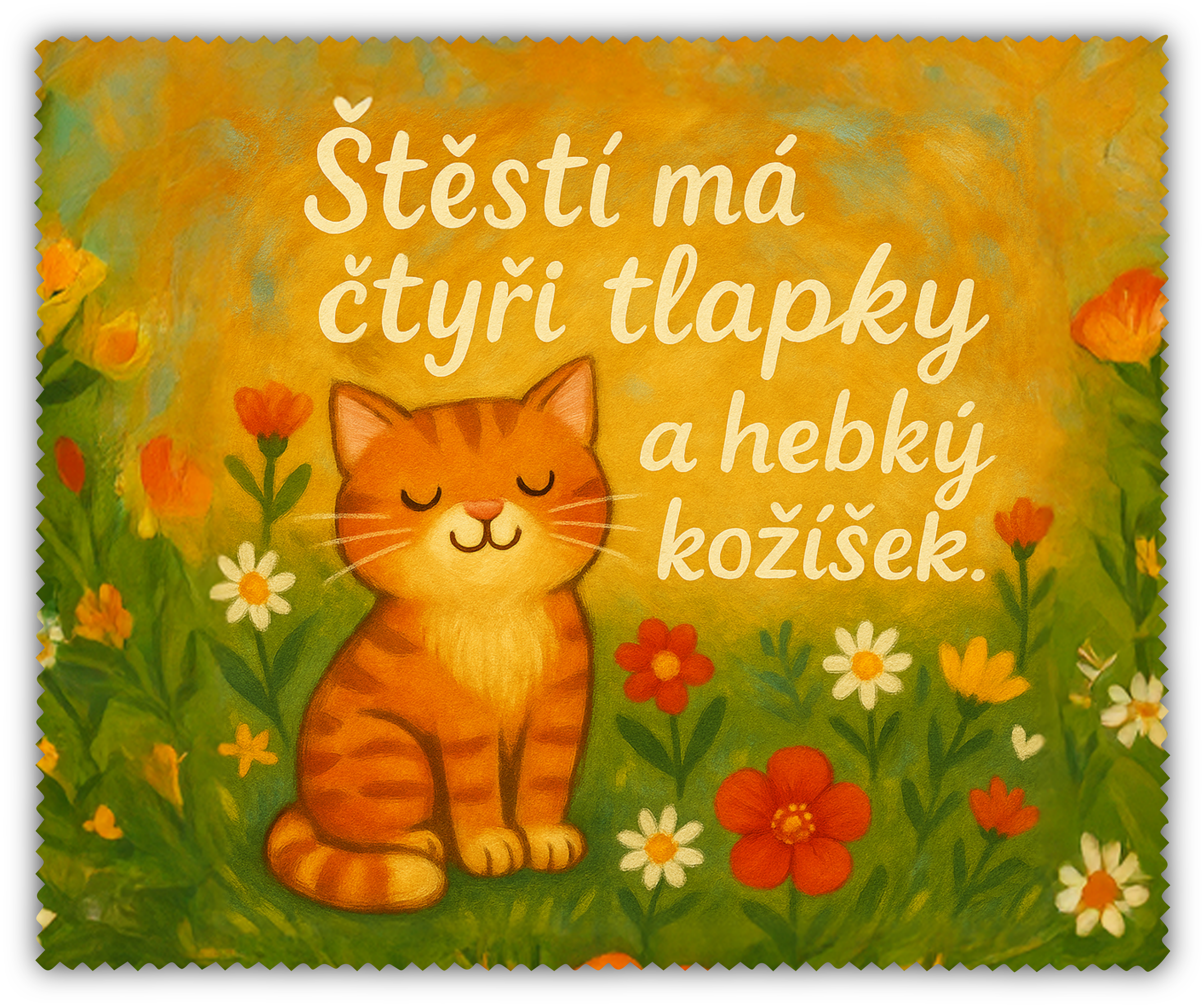 Čistící utěrka - štěstí má čtyři tlapky a hebký kožíšek