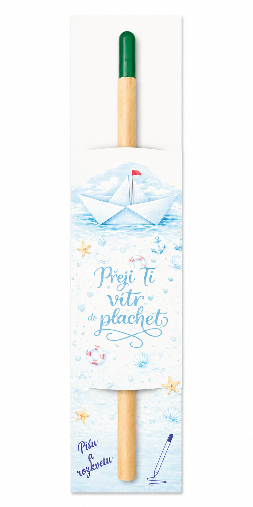 Kvetoucí tužka "Přeji Ti vítr plachet"