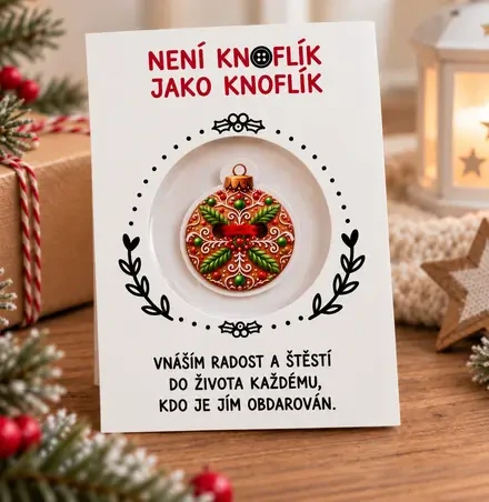 Knoflík štěstí - vánoční ozdoba