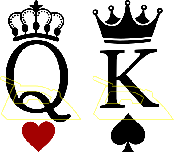 nažehlovačka 2ks  Q,K černá