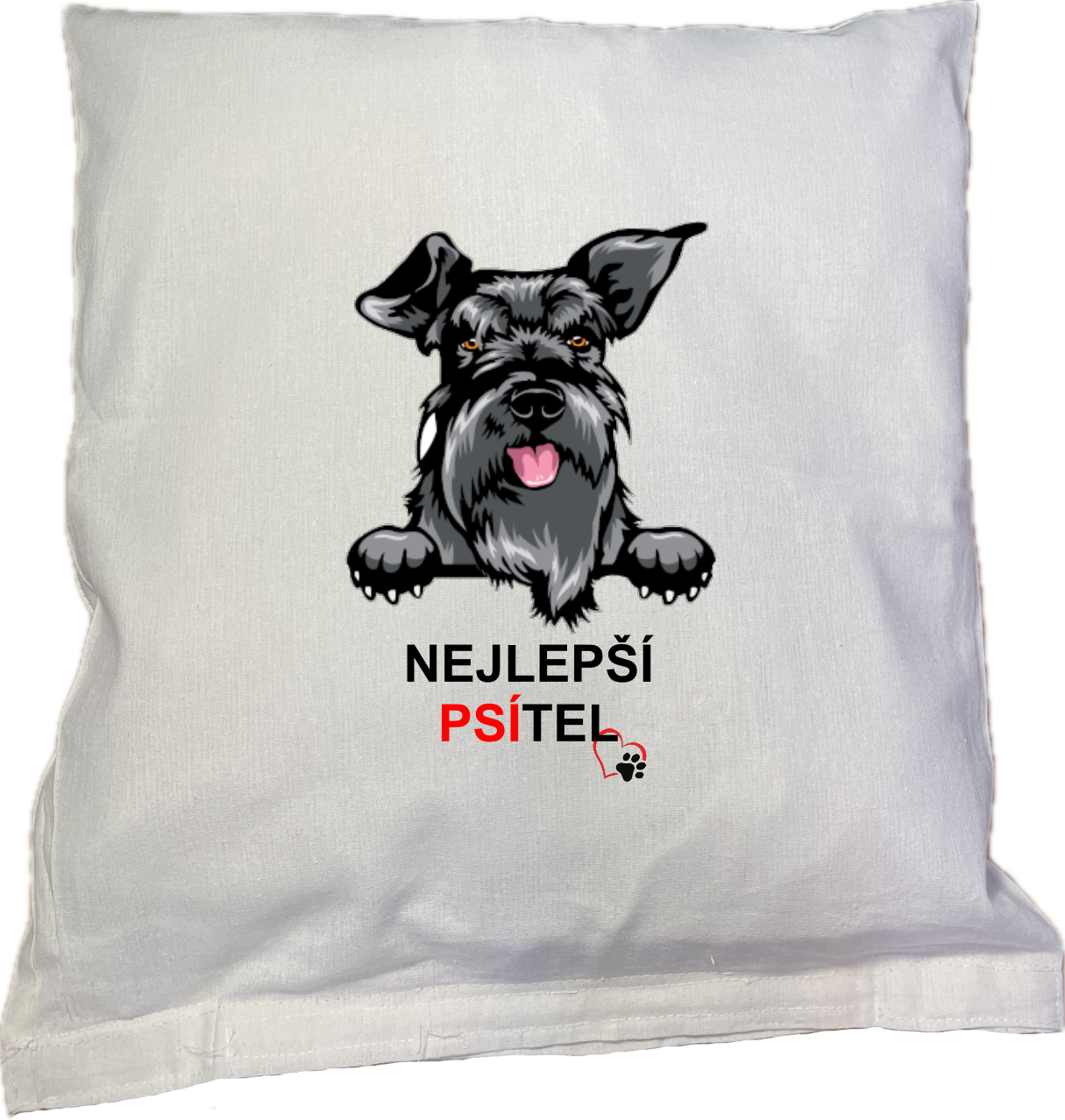 povlak na polštář Nejlepší PSÍTEL - Knírač