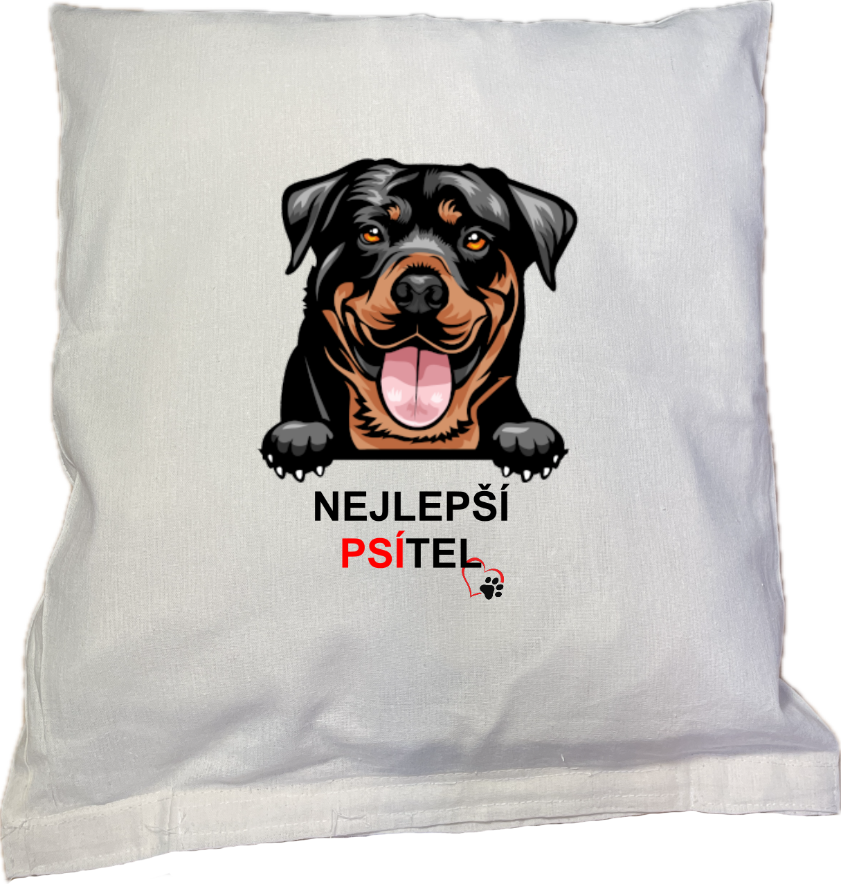 povlak na polštář Nejlepší PSÍTEL - Rotvajler