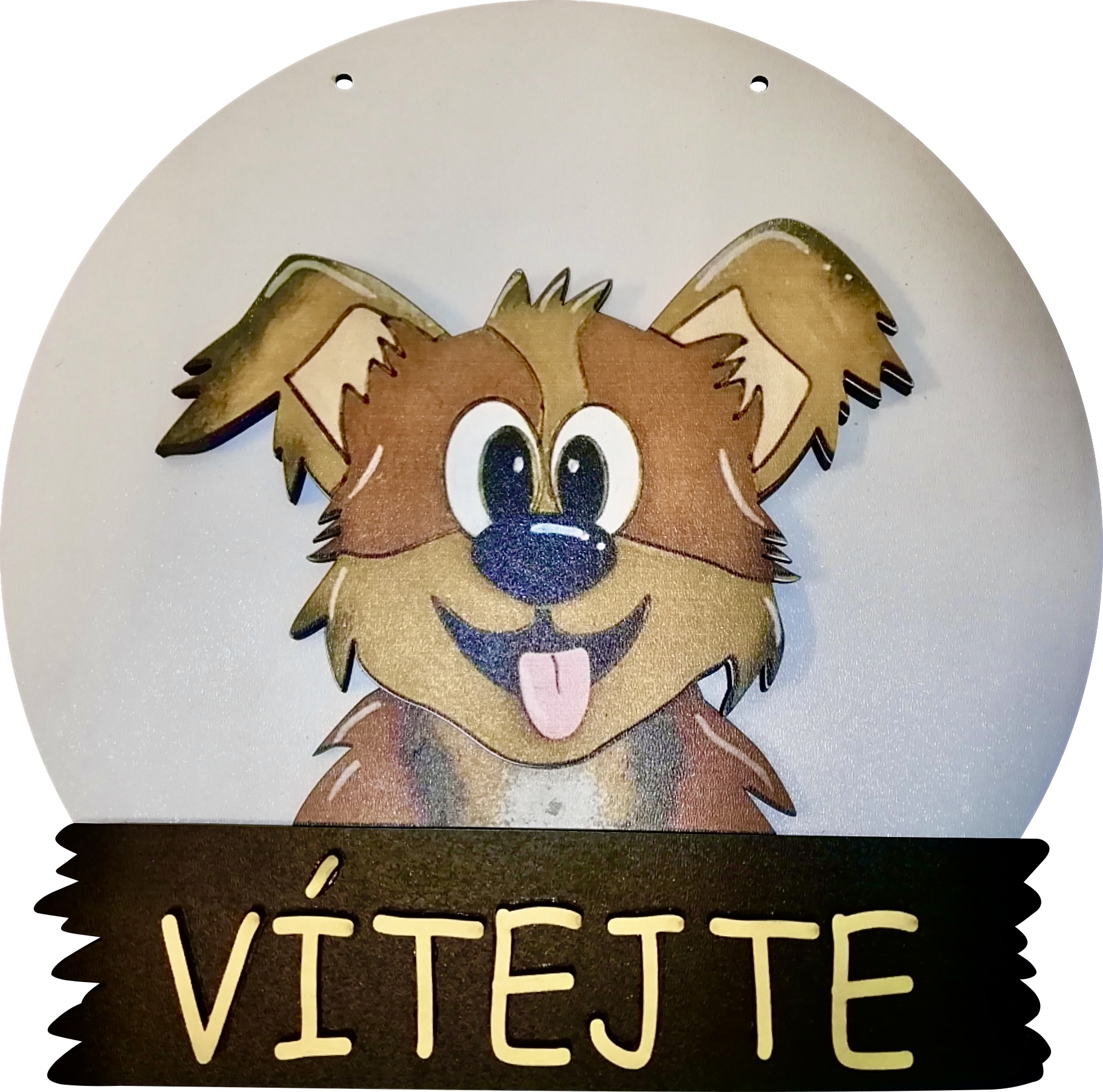 ozdoba na dveře pes Čapkáček