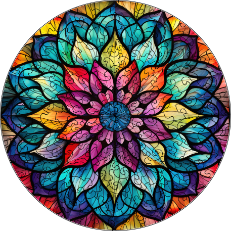 Puzzle 27cm v krabičce - mandala 1