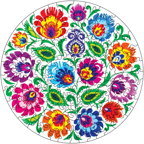 Puzzle 27cm v krabičce - folklor 