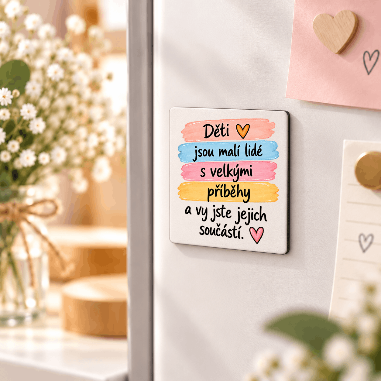 magnet "Dětí jsou malí lidé s velkými příběhy a vy jste jejich součástí"