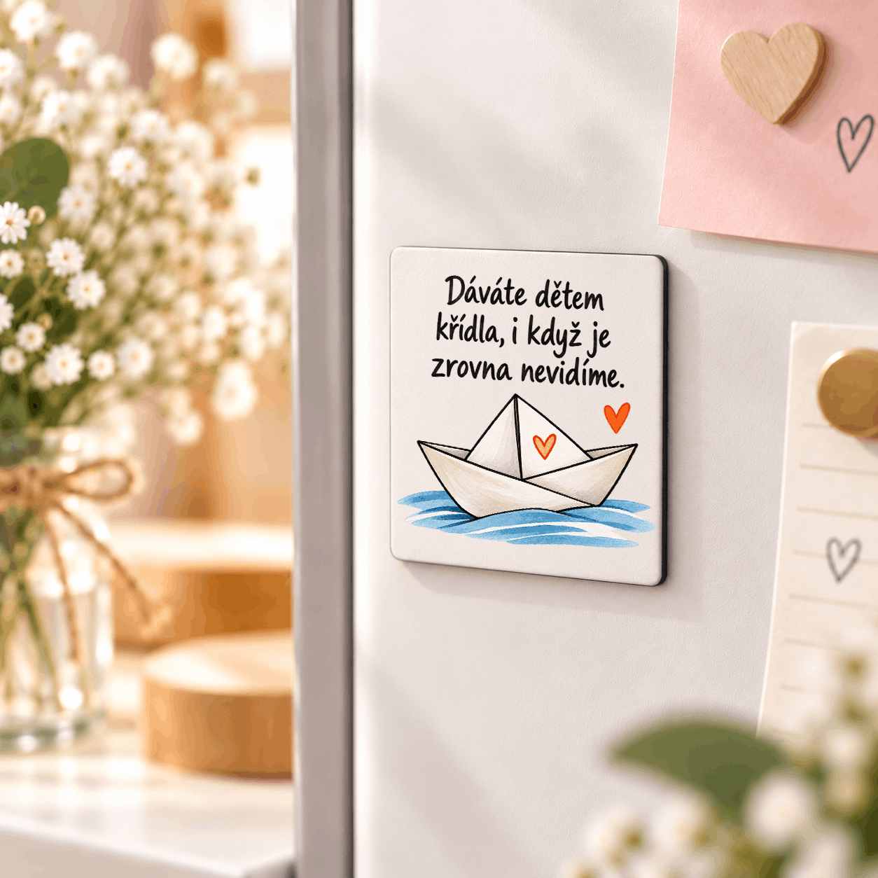 magnet "Dáváte dětem křídla, i když je zrovna nevidíme"
