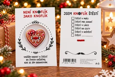 Knoflík štěstí – perníkové srdce