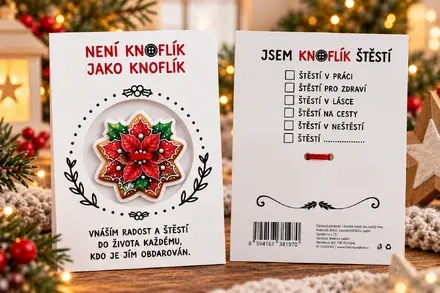 Knoflík štěstí – vánoční hvězda