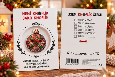 Knoflík štěstí - vánoční ozdoba