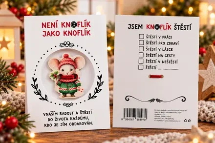 Knoflík štěstí – myška