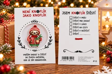 Knoflík štěstí – lenochod