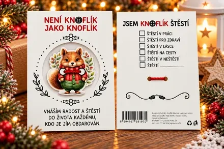 Knoflík štěstí – veverka