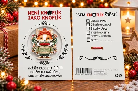Knoflík štěstí – liška