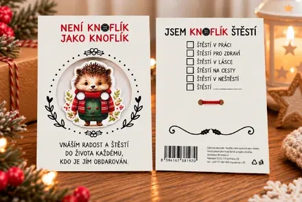 Knoflík štěstí – ježek