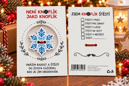 Knoflík štěstí – vločka