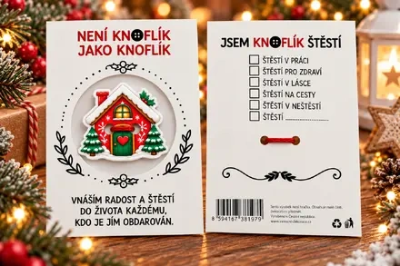 Knoflík štěstí – perníková chaloupka