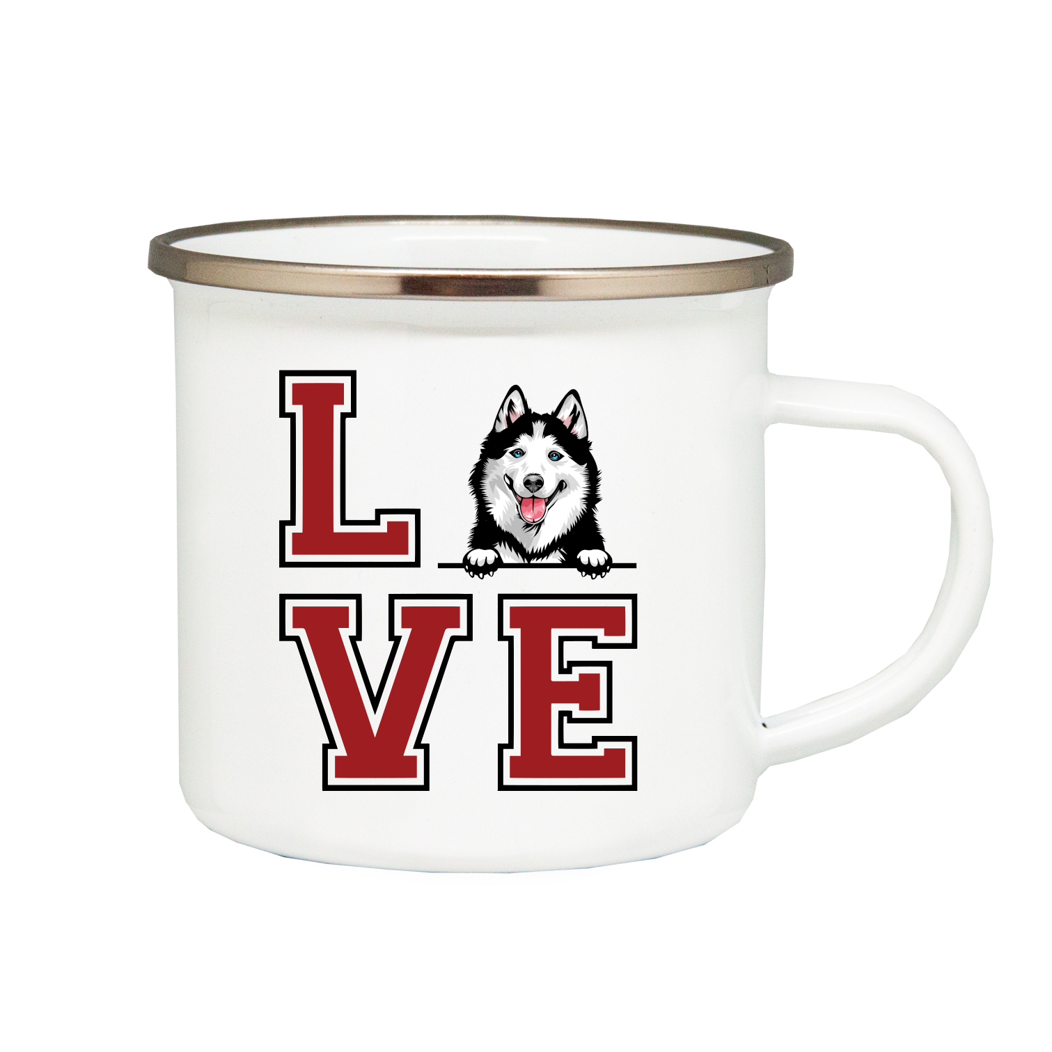 Set plecháček, podtácek, přívěšek motiv Sibiřský husky