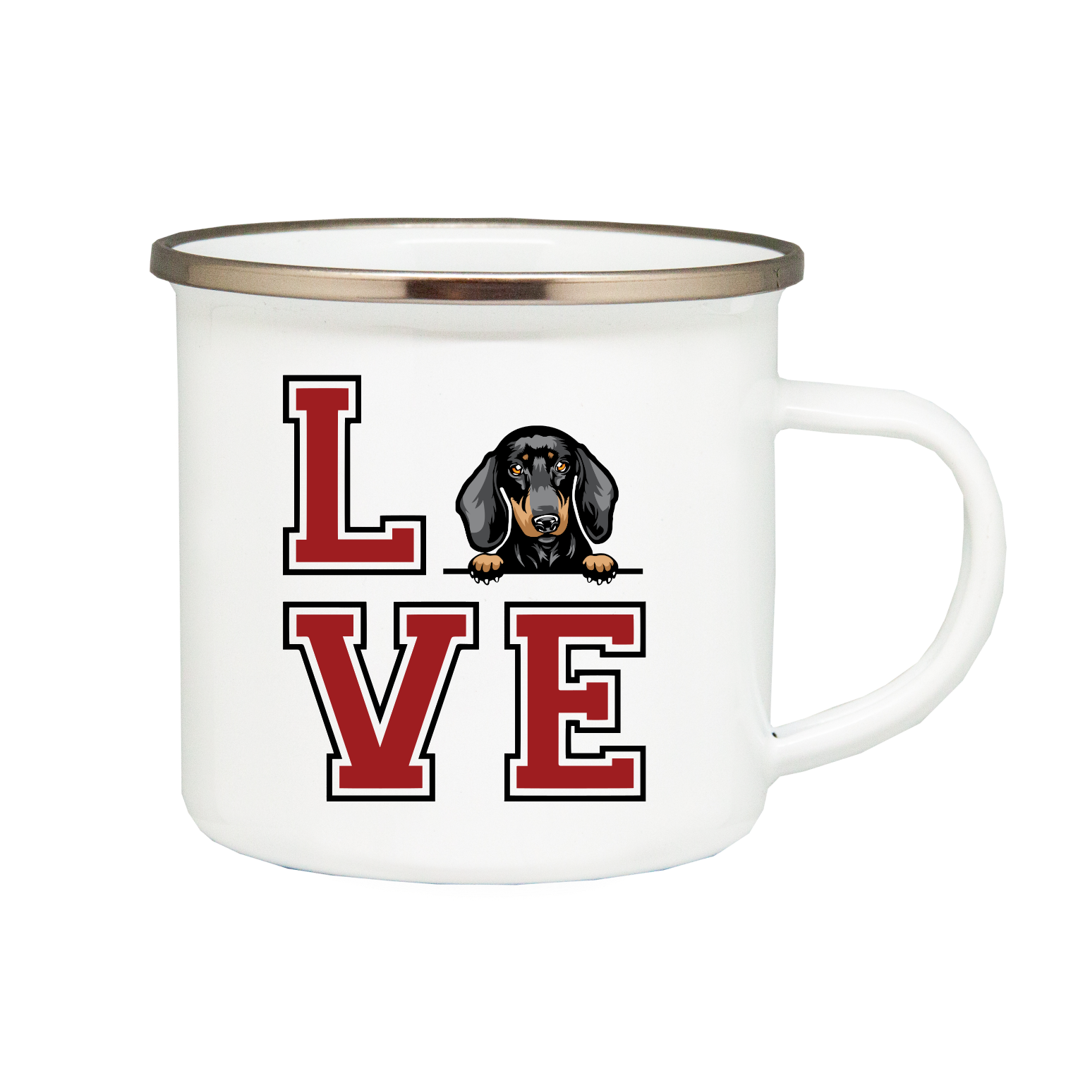 Set plecháček, podtácek, přívěšek motiv Jezevčík dlouhé uši