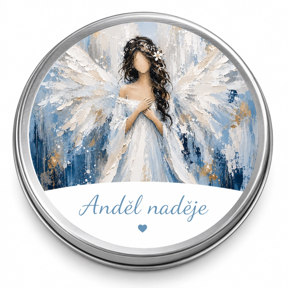 Vonná svíčka – Anděl naděje (sv.modrá), 60 g