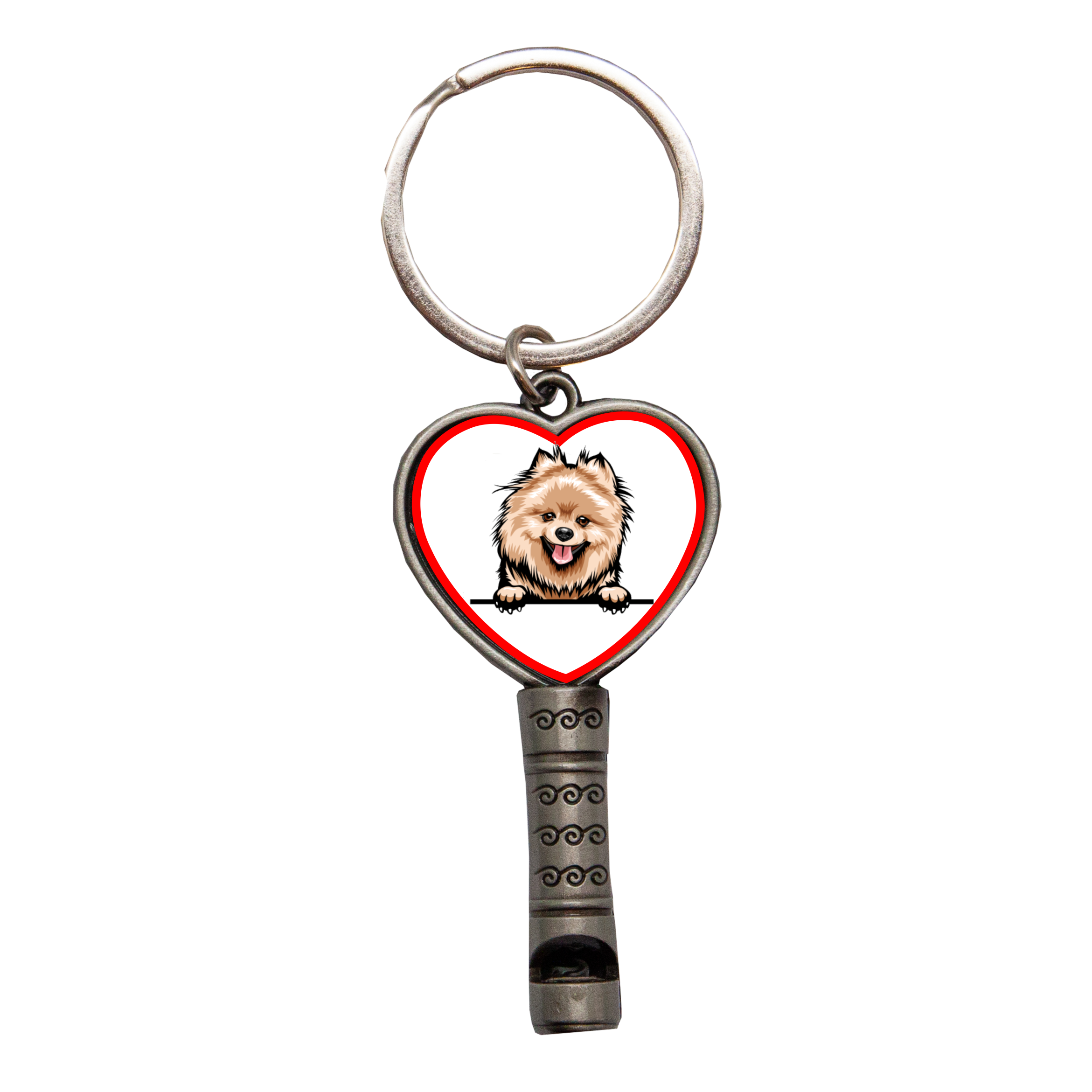 Set plecháček, podtácek, přívěšek motiv Pomeranian 