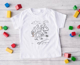 Tričkomalovánka -  dinosaurus, velikost 11-12 let