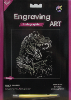 Vyškrabavací obrázek holographic A5 Dino