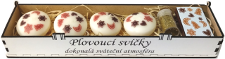 sada plovoucích svíček Vánoce