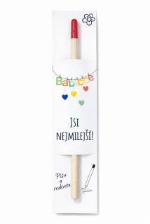 Kvetoucí tužka Babičce "Jsi nejmilejší"