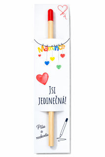 Kvetoucí tužka Mamince "Jsi jedinečná"