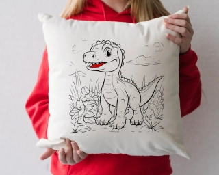 polštářomalovánka  - dinosaurus