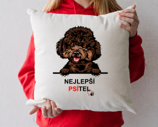 Povlak na polštář Nejlepší PSÍTEL - Pudl