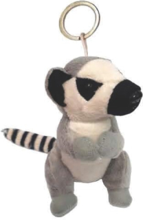 Plyš klíčenka lemur 12cm 