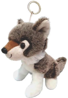 Plyš klíčenka vlk 12cm