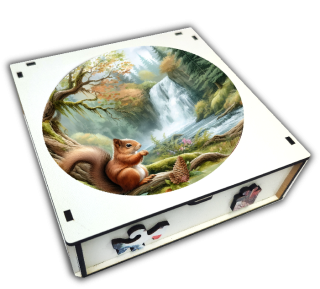 Puzzle 27cm v krabičce - veverka