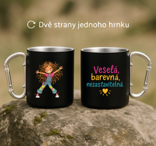 Plechový hrnek s karabinou