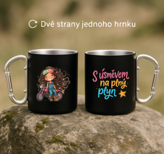 Plechový hrnek s karabinou
