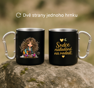 Plechový hrnek s karabinou