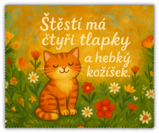 Čistící utěrka - štěstí má čtyři tlapky a hebký kožíšek
