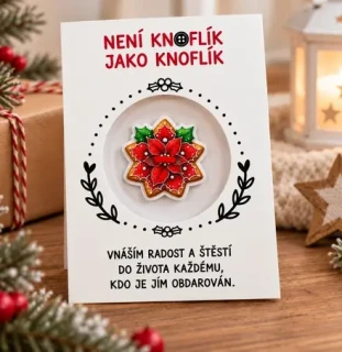 Knoflík štěstí – vánoční hvězda