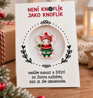 Knoflík štěstí – myška
