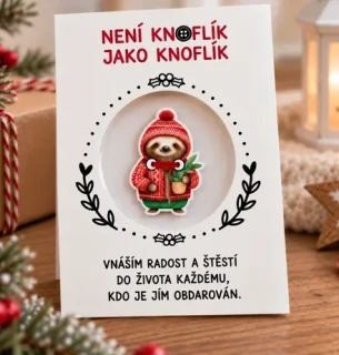 Knoflík štěstí – lenochod