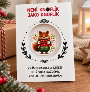 Knoflík štěstí – veverka