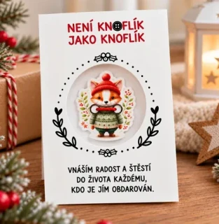 Knoflík štěstí – liška