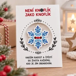 Knoflík štěstí – vločka