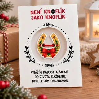  Knoflík štěstí – podkova pro štěstí