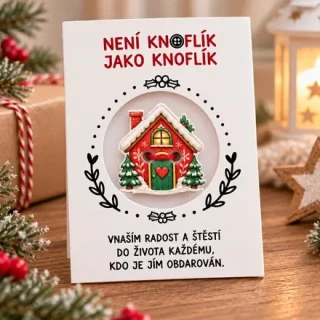 Knoflík štěstí – perníková chaloupka