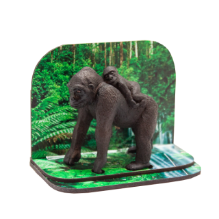 Diorama gorila s mládětem